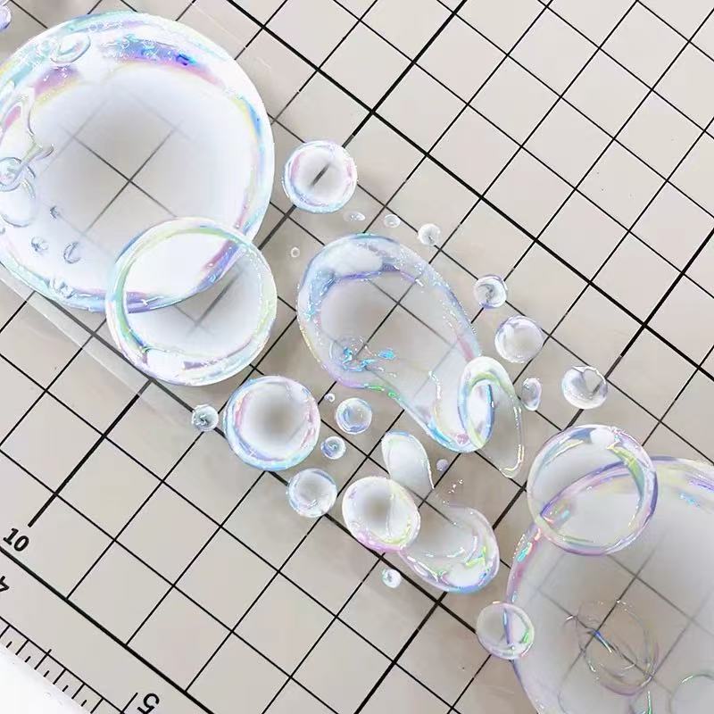 Rainbow Bubbles Pre-cut Shell Gloss PET Tape (4.5 x 85 cm) 1 loop