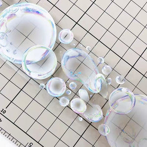 Bubble tape pieces