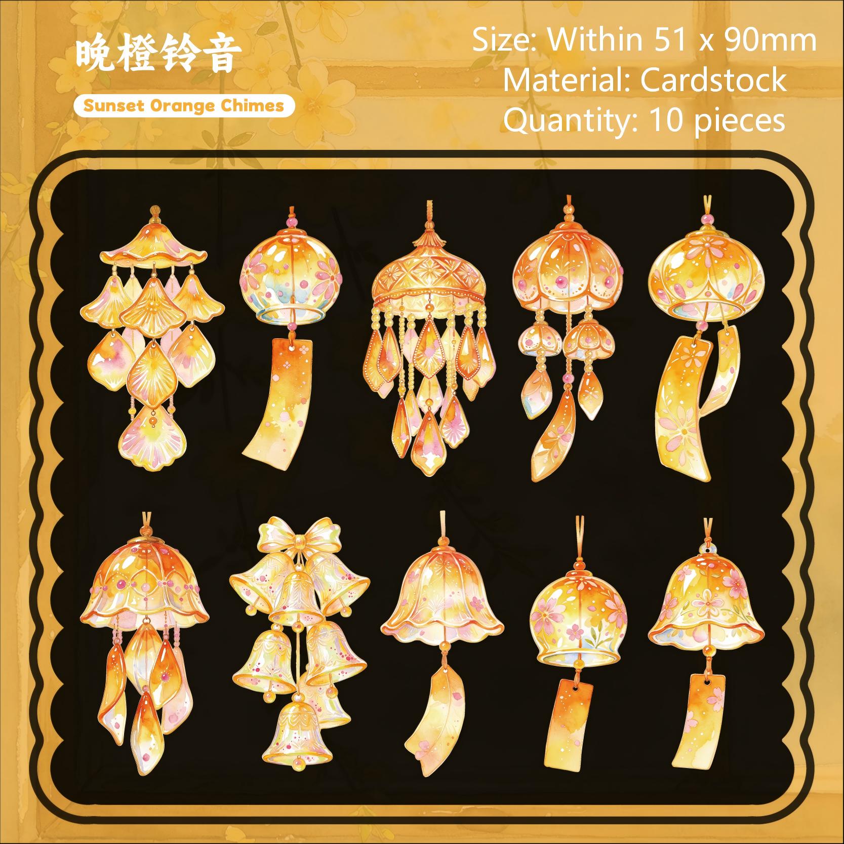 Vintage Wind Chime Collection Cardstock Stickers -15Pcs each pack