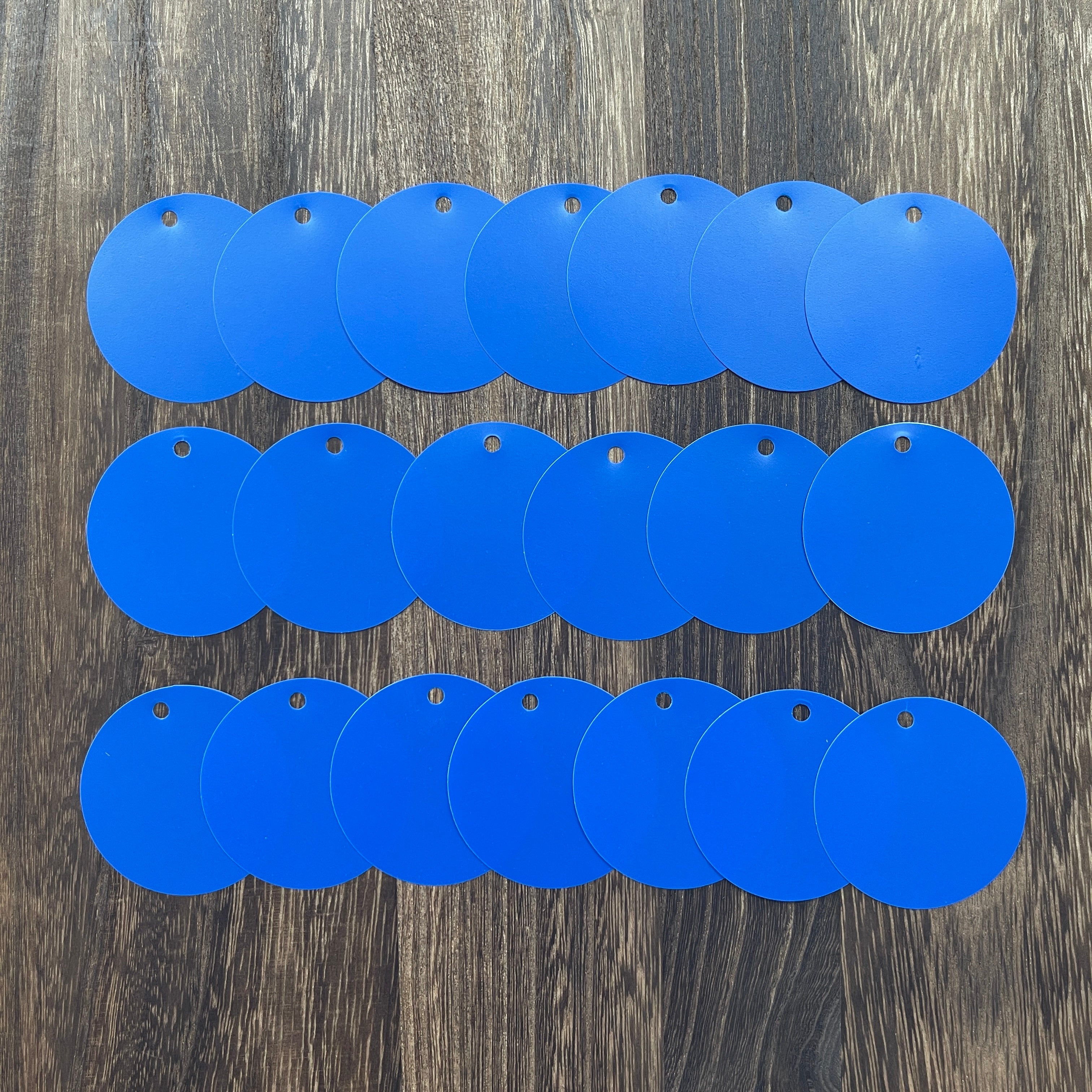 Round plastic tag Width 5 cm 1 pack 20pcs