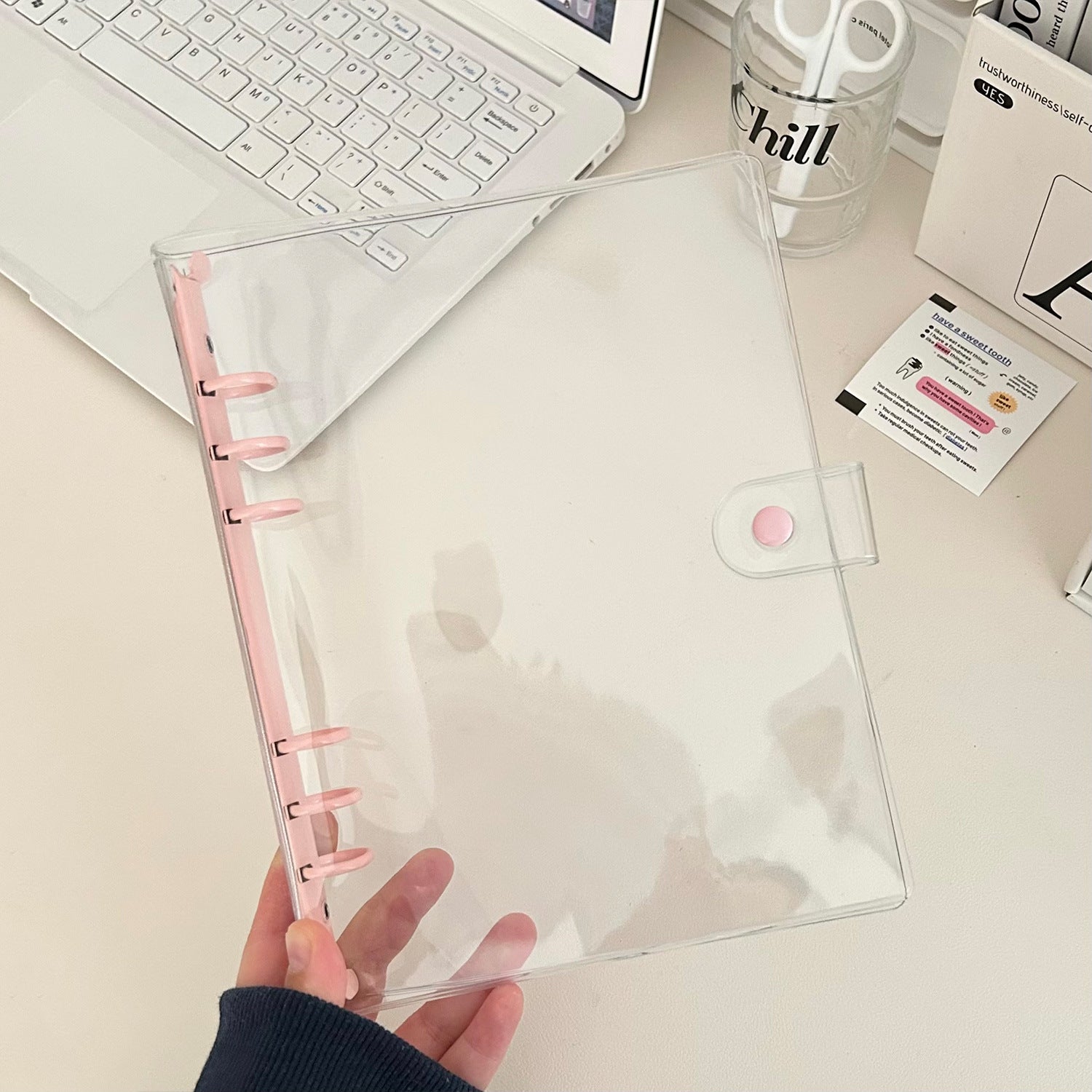 A5 clear binder, Clear PVC Refillable *not contain insert pages