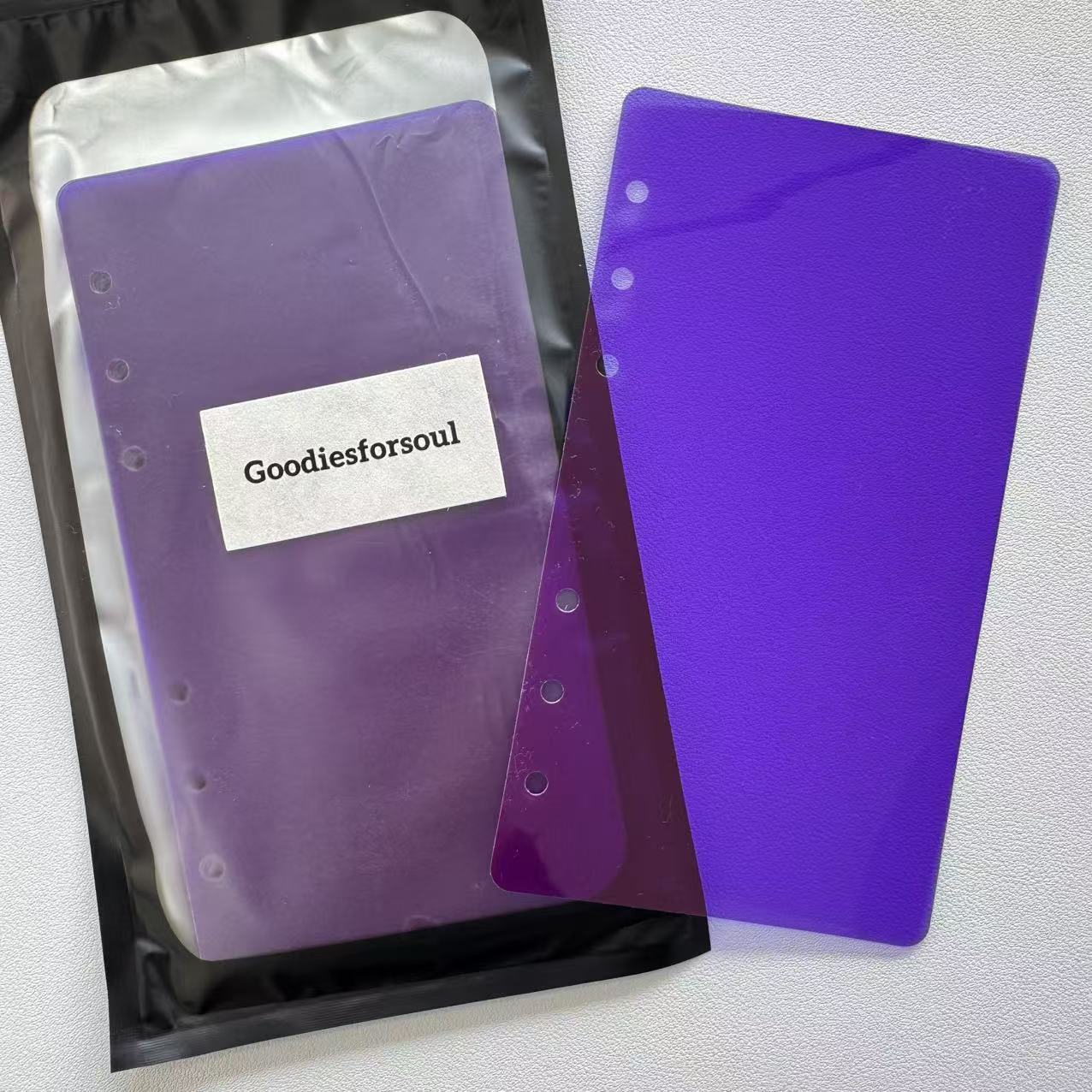 A6 colored clear plastic sheet 1 pack 20 sheets *please tear off the protective film on both sides before use