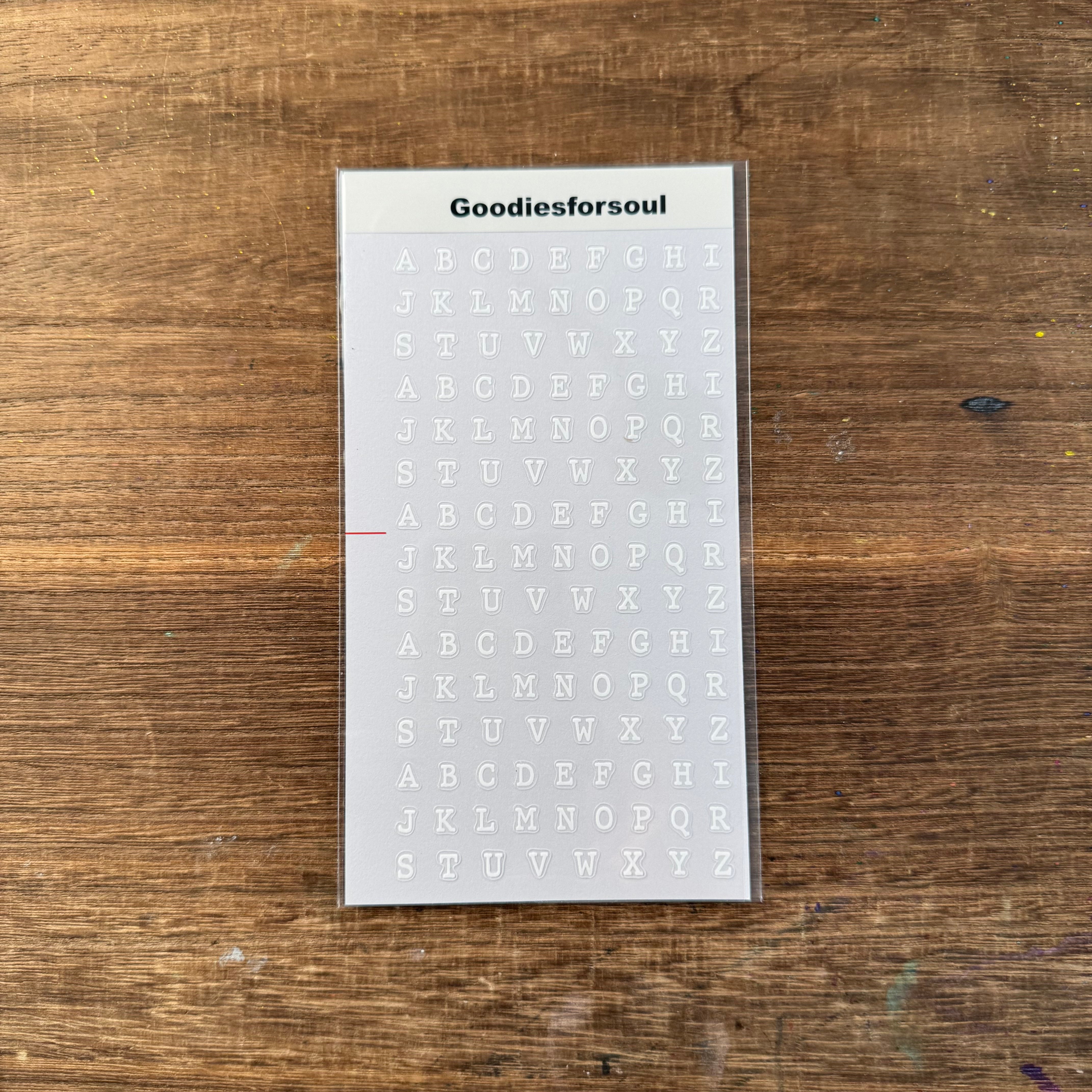 Flat Letter stickers *can be stored in A6 binder