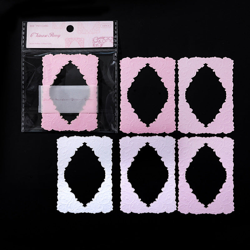 Vintage Embossed die cut cardstock -10Pcs each pack