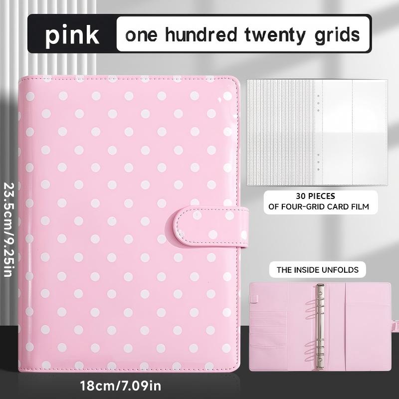 A5 Polka dot ATC card organizer + 30 card inserts