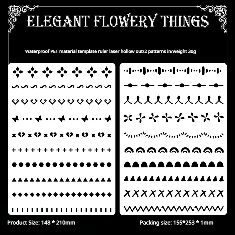 0510 Faling into the network Series PET Stencil *2Pcs