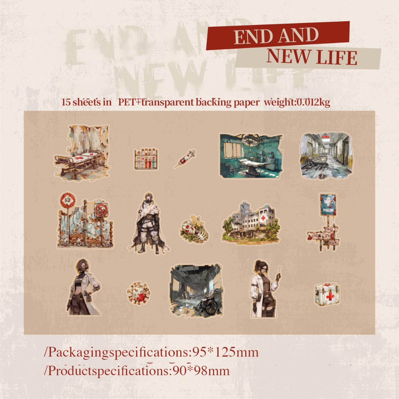 Wasteland Notes PET sticker -15Pcs each pack
