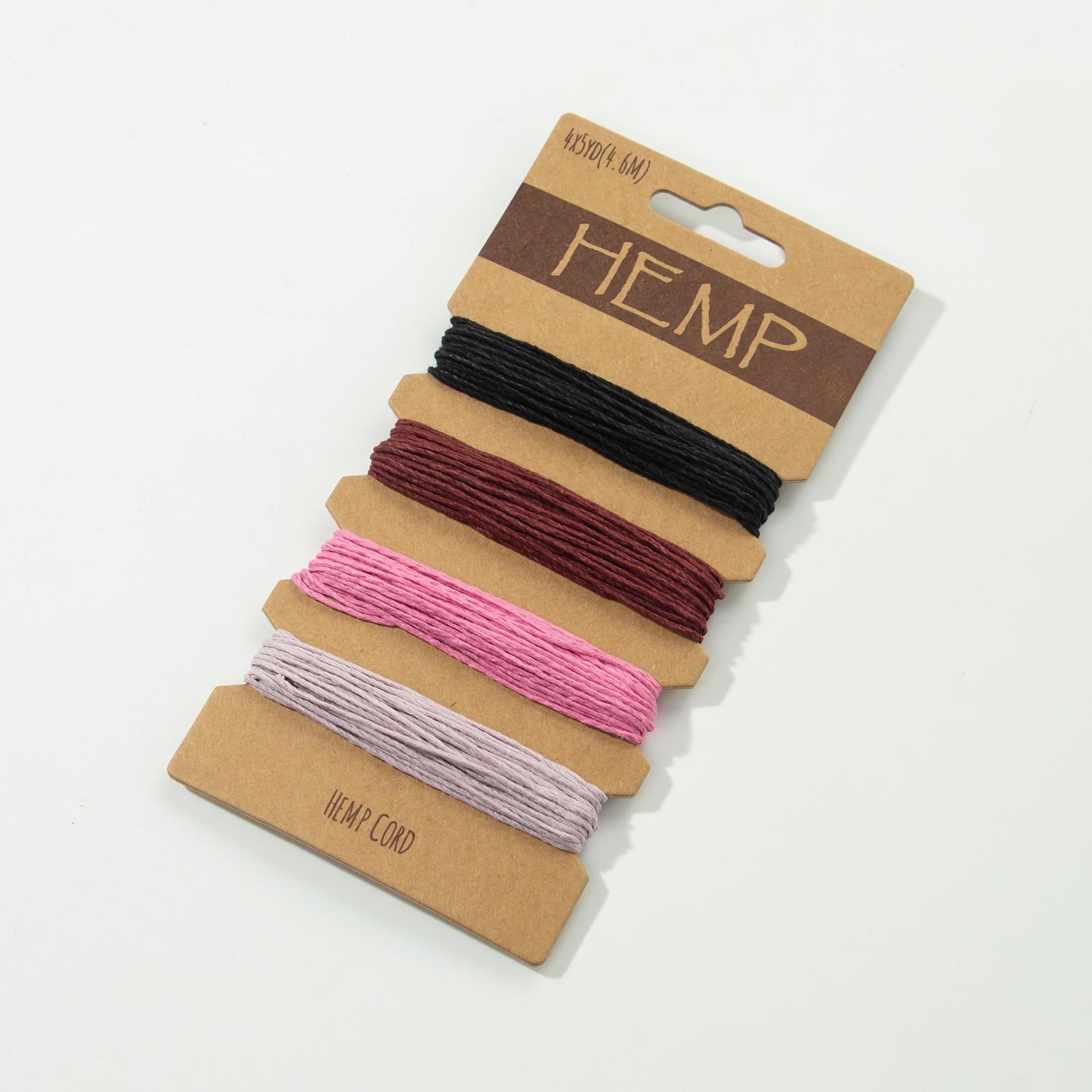 Colored waxed hemp rope