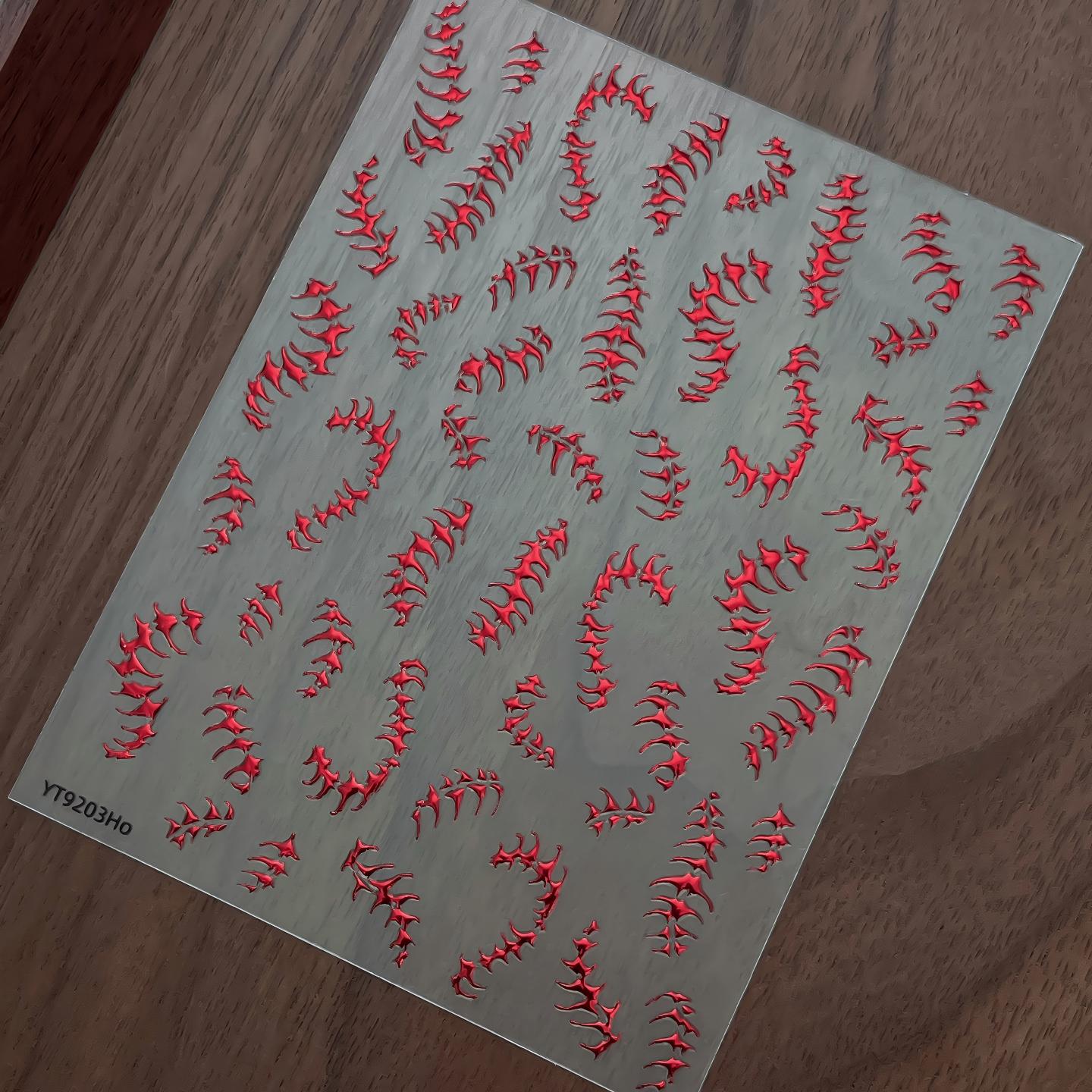 M336- Vines Embossed Mini sticker 1 Pcs