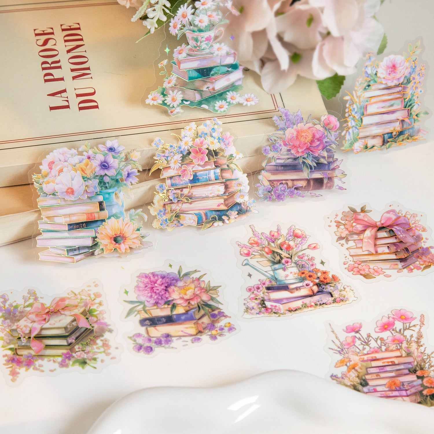 0723 Book PET sticker -10Pcs each pack