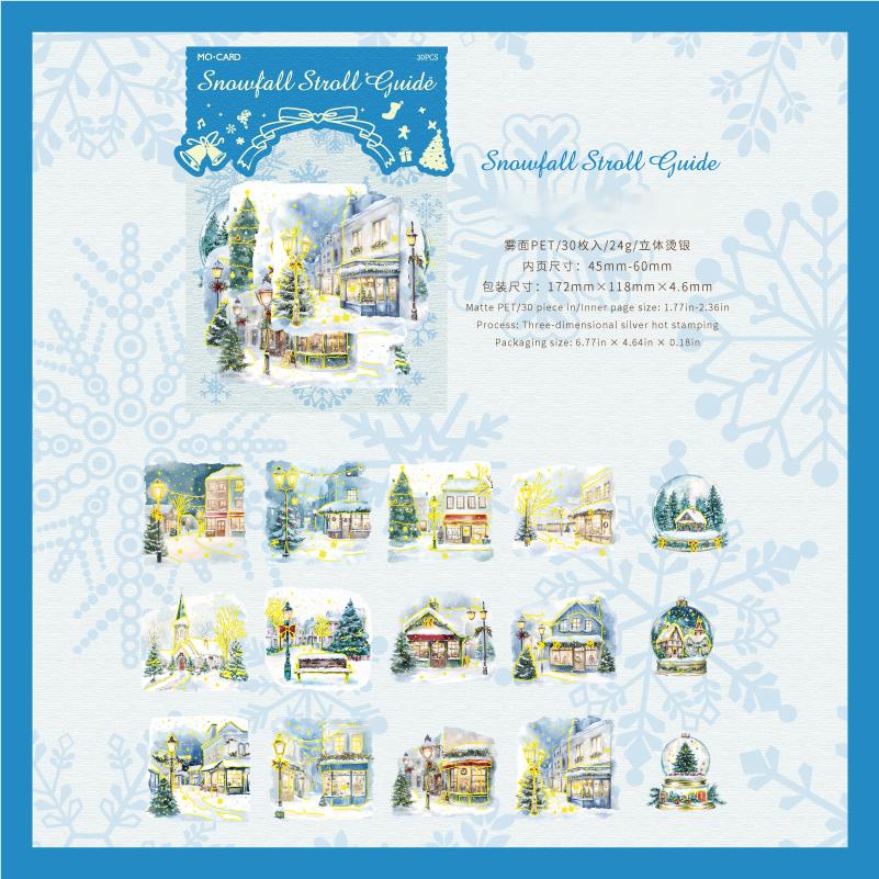 Christmas PET Sticker -30Pcs each pack