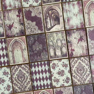 Gothic Romance ATC cards laid out