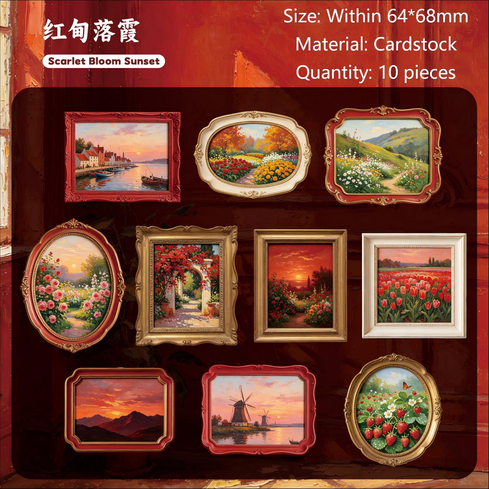 Vintage Time Gilded Art Box Cardstock Stickers -10Pcs each pack