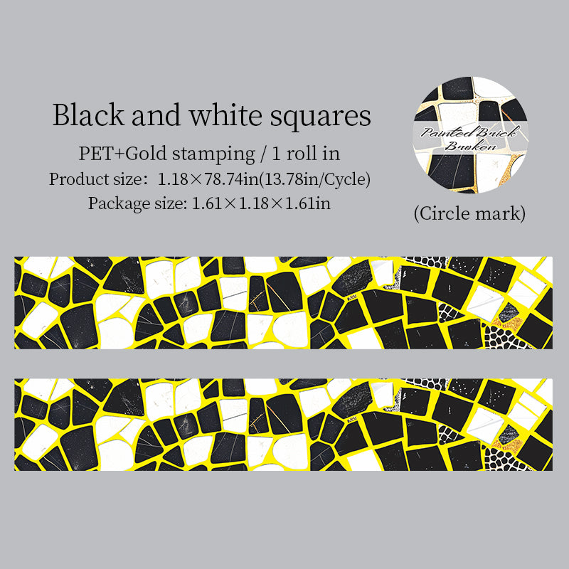 Painted Brick Broken PET Tape -3cm*2m