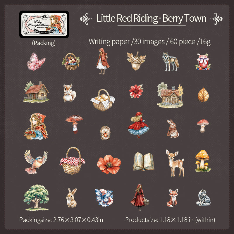 Mini fairy tale town Sticker -60Pcs each pack