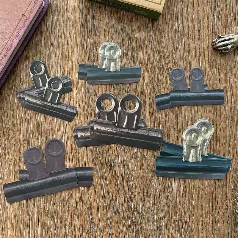Vintage Mini Clips Solid Stickers -12Pcs each pack