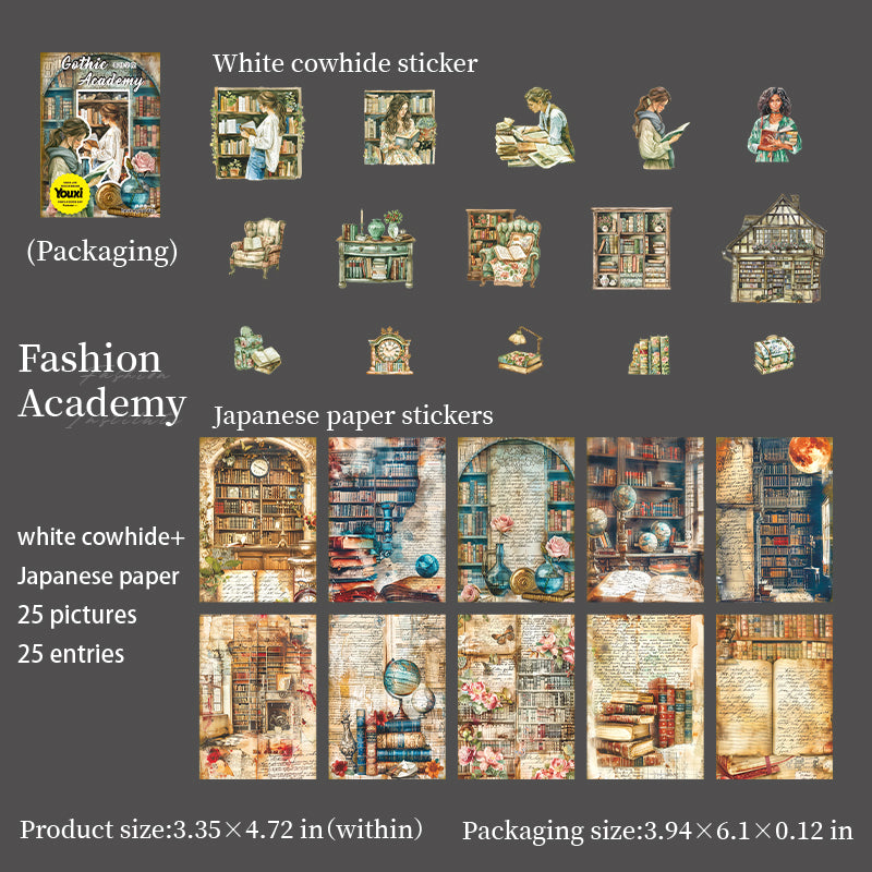 Gothic Academy Solid & Washi Mixed pack -25Pcs each pack