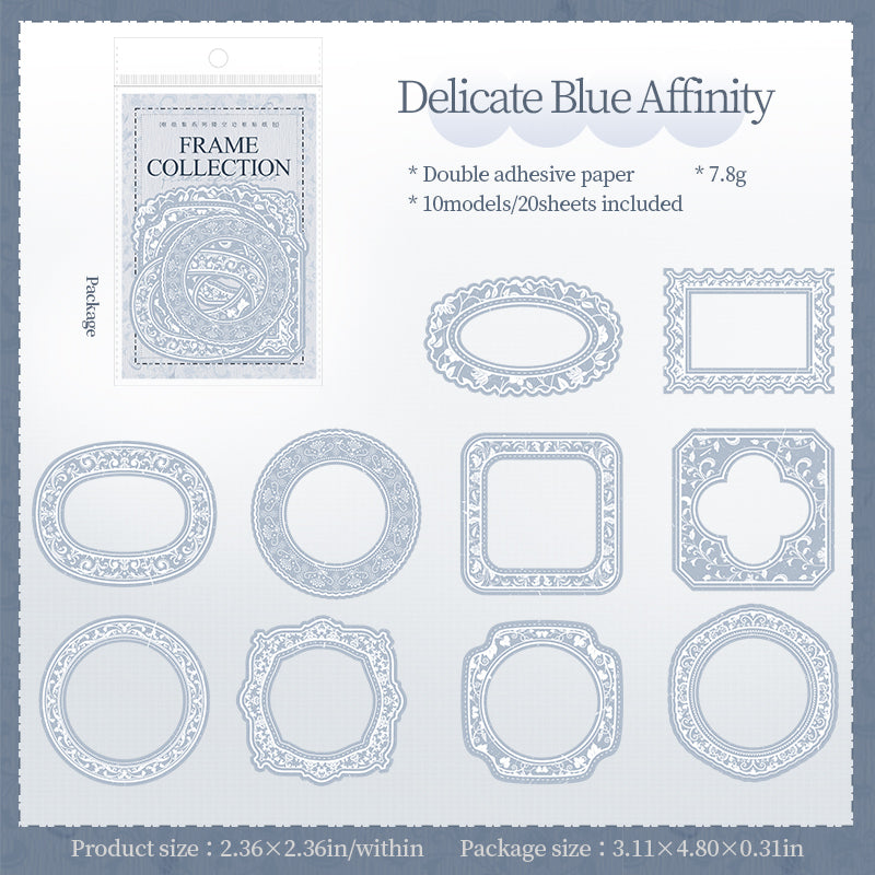 Frame collection die cut Solid Sticker -20Pcs each pack