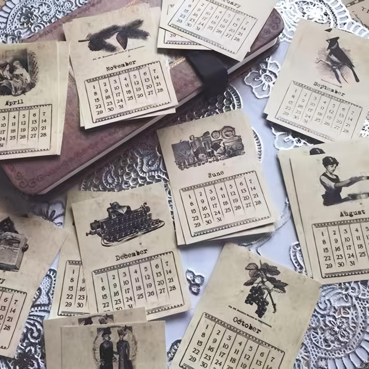 Calendar card set