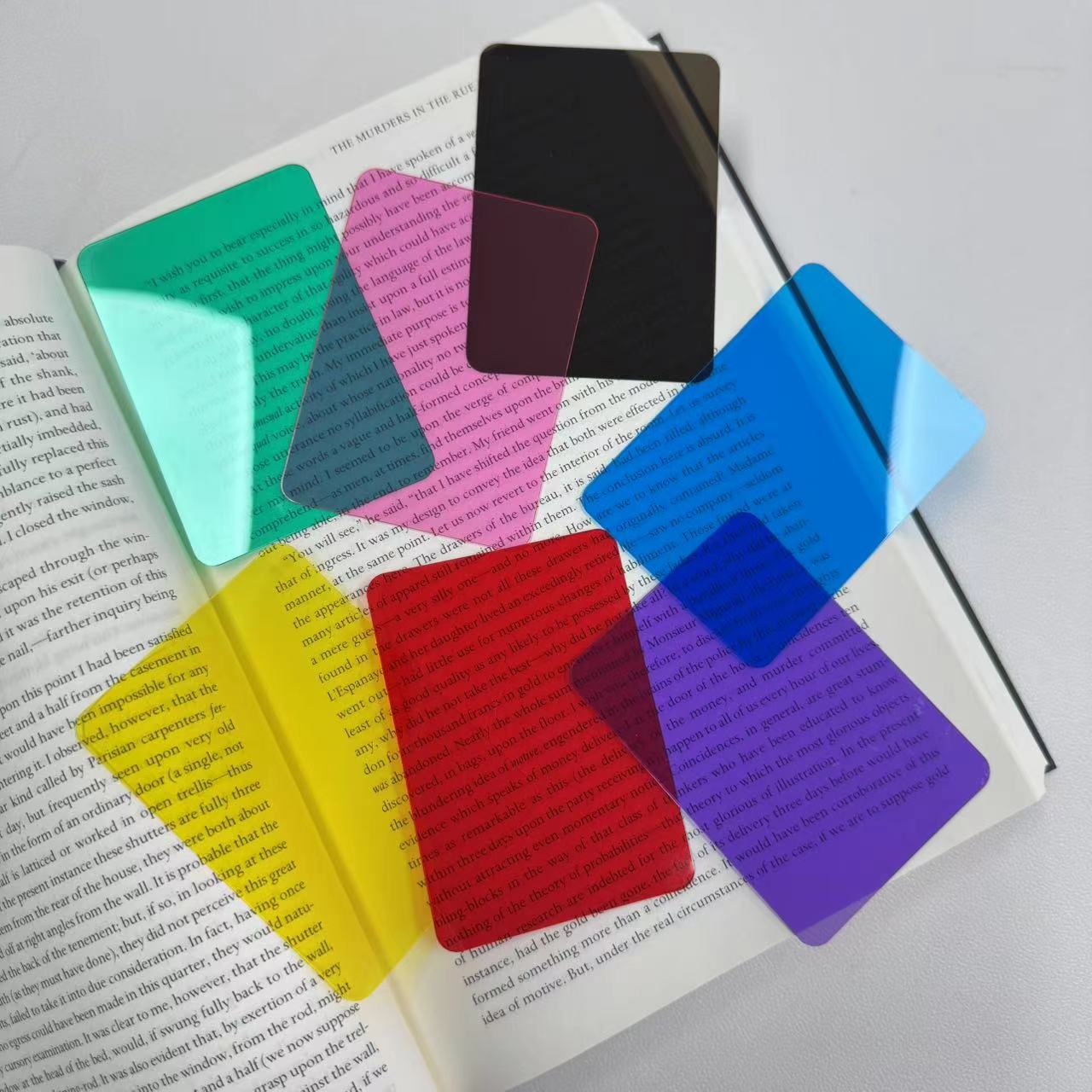 Colored clear ATC cards 1 pack of 20 pcs *Both sides have protective film 2.5*3.5 inch