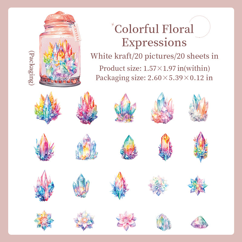 Crystals Solid Sticker -20Pcs each pack
