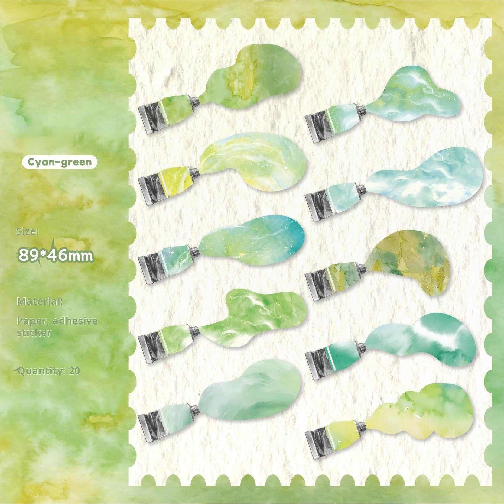 Pigment bottles sticker -20Pcs each pack
