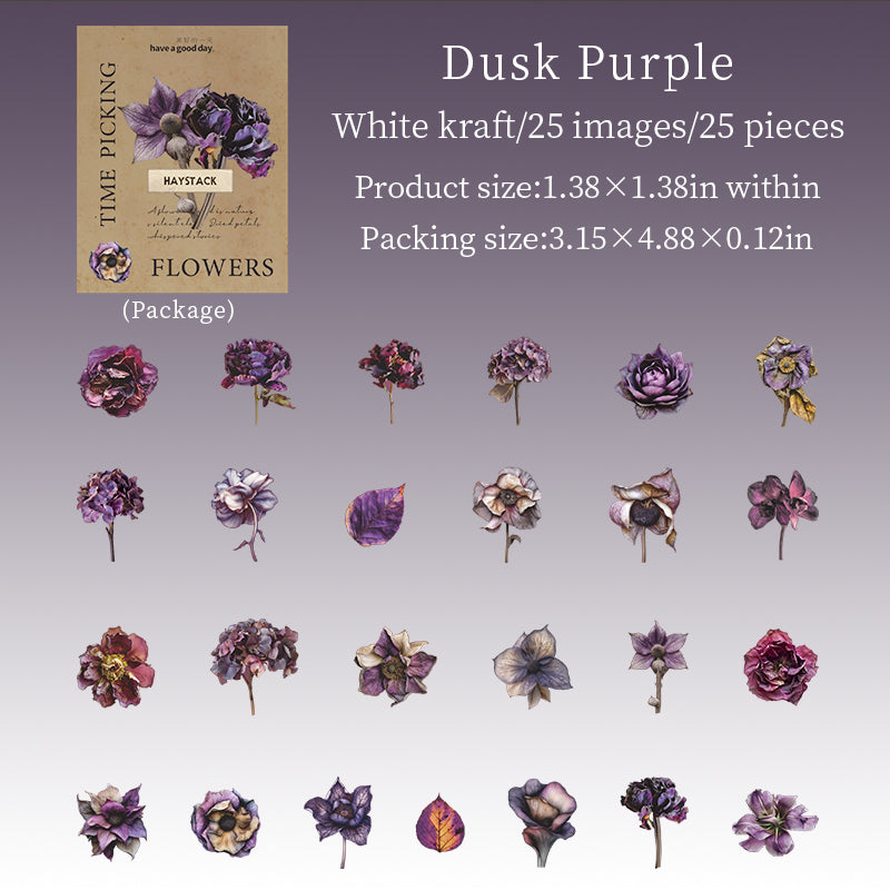 Flower Solid sticker -25Pcs each pack