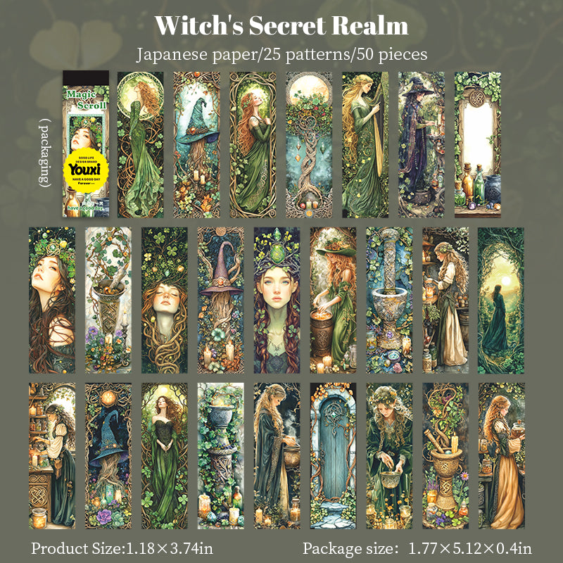 Magic Scroll Washi Sticker book -50Pcs each pack