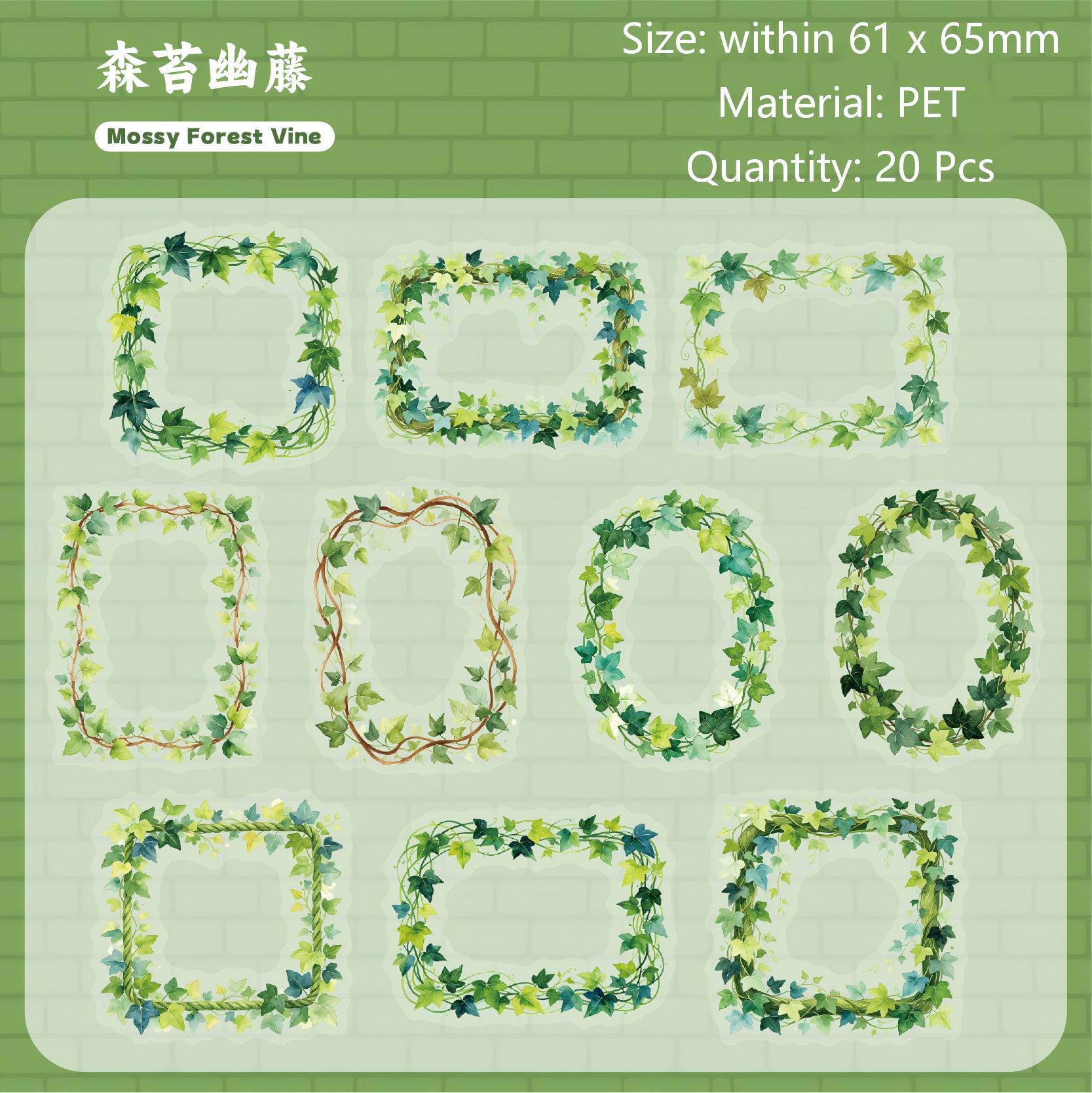 Vine Frame PET Stickers -20Pcs each pack