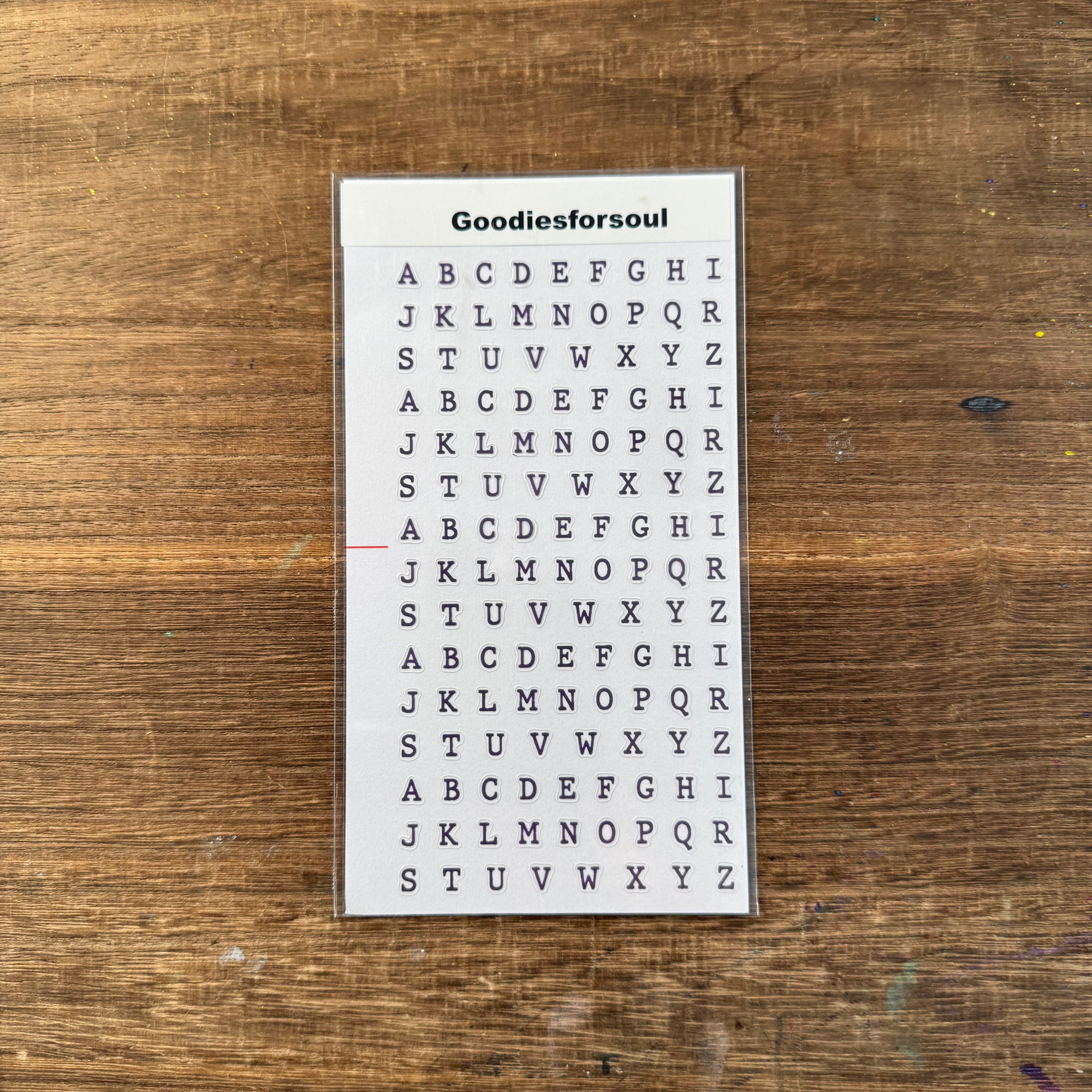 Flat Letter stickers *can be stored in A6 binder