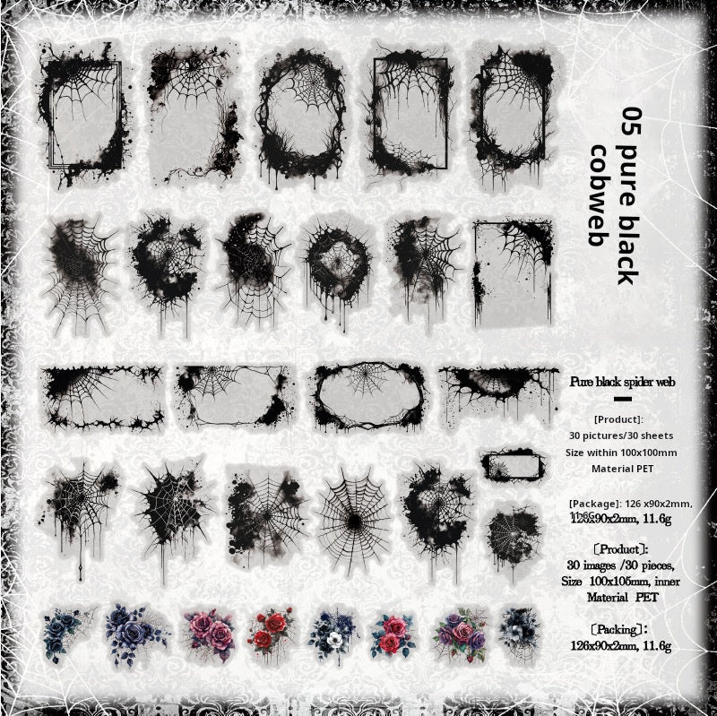 Night falls PET sticker -30Pcs each pack