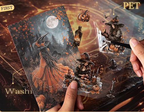 0812 Magic Potion Cabinet PET & Washi sticker book -20Pcs each pack