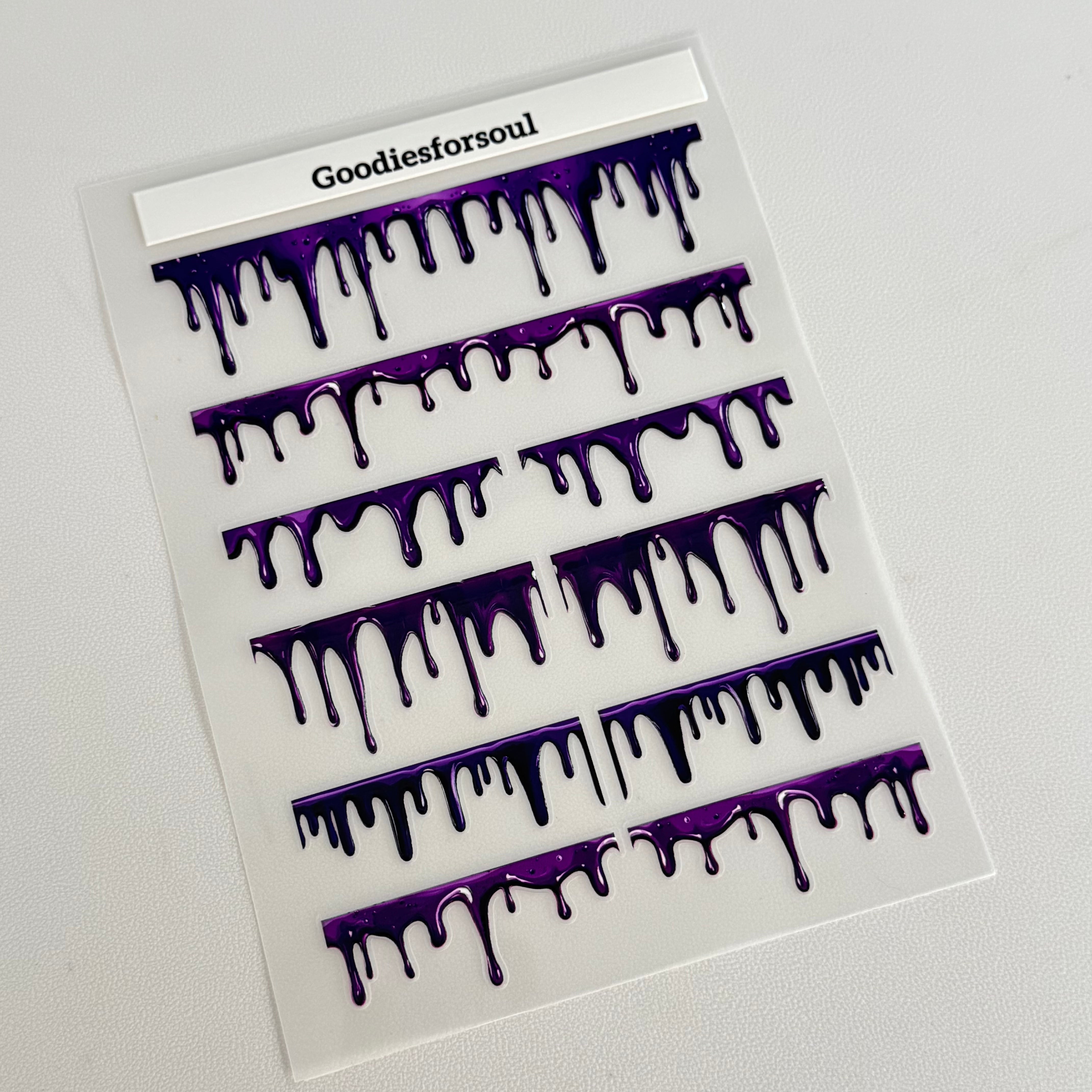 3D dripping sticker 15.5*21 Cm -1Pcs each pack