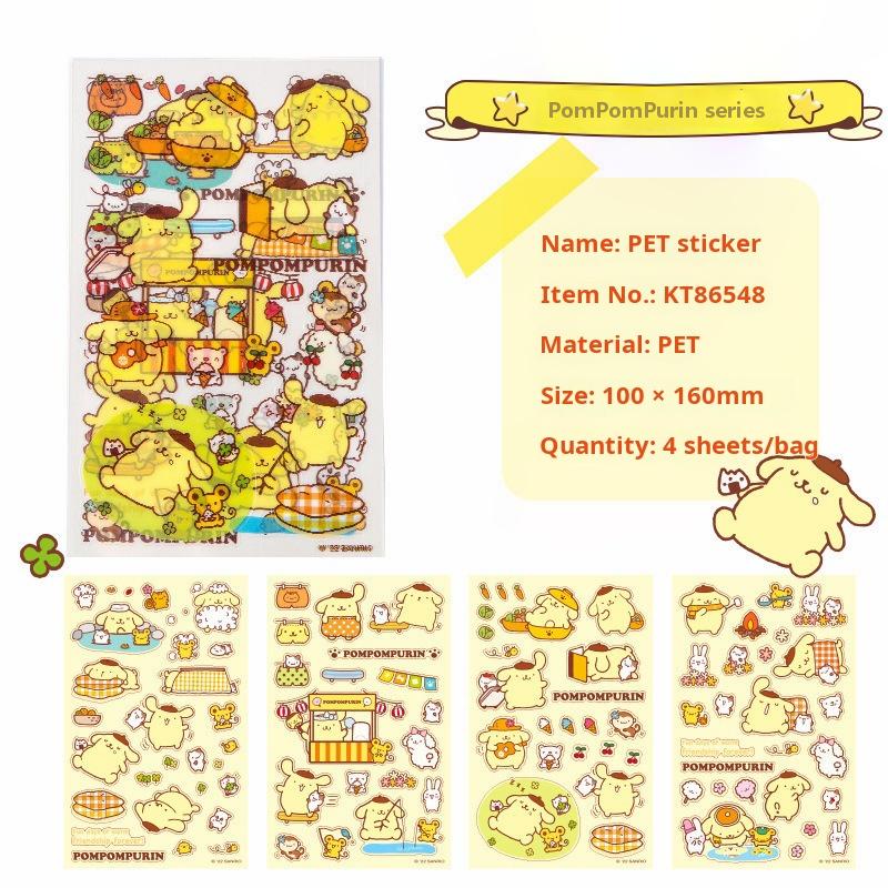 Sanrio PET sticker -4Pcs each pack