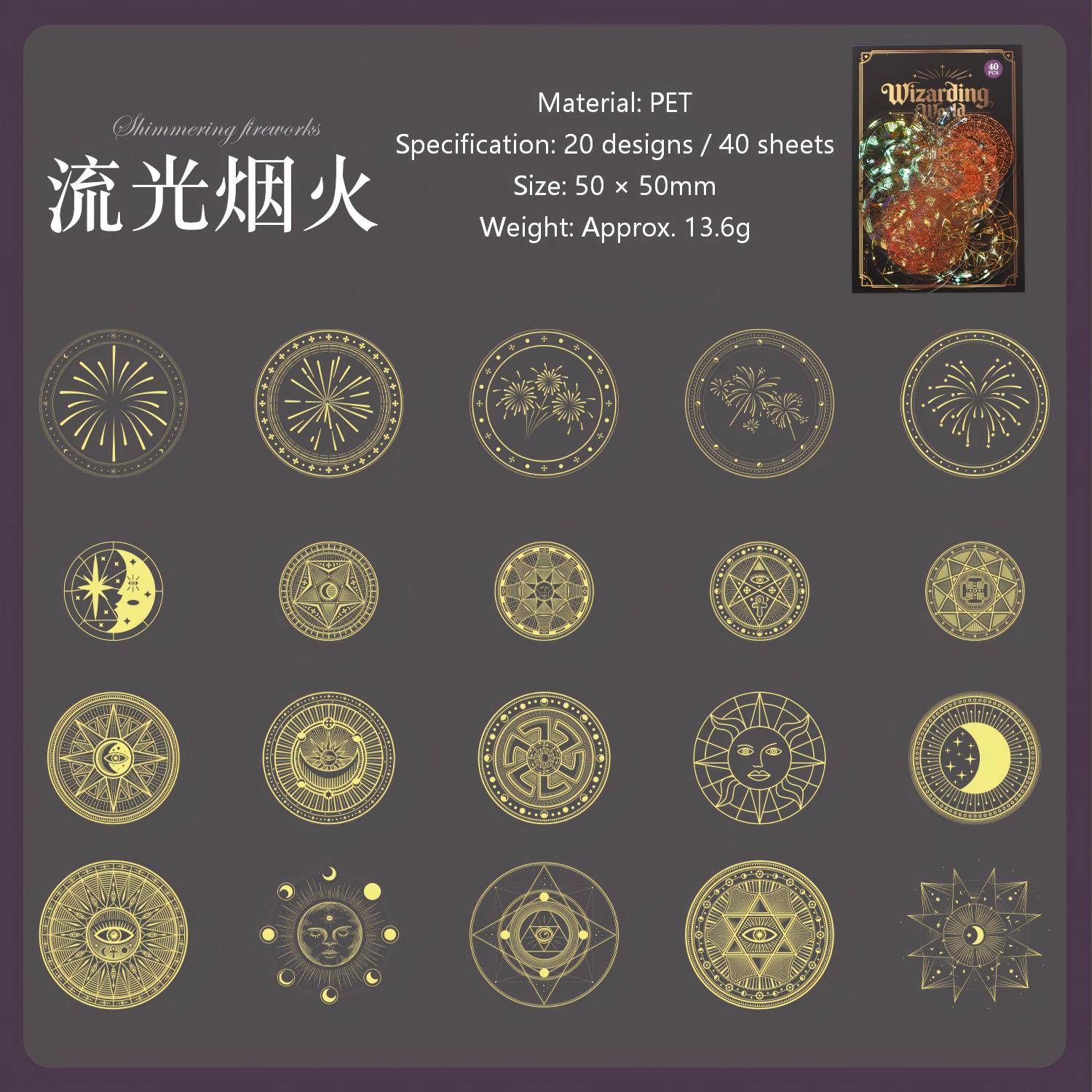 Magic World PET Stickers -40Pcs each pack
