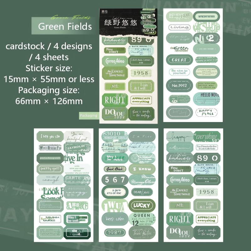 Label cardstock Sticker -4pcs each pack