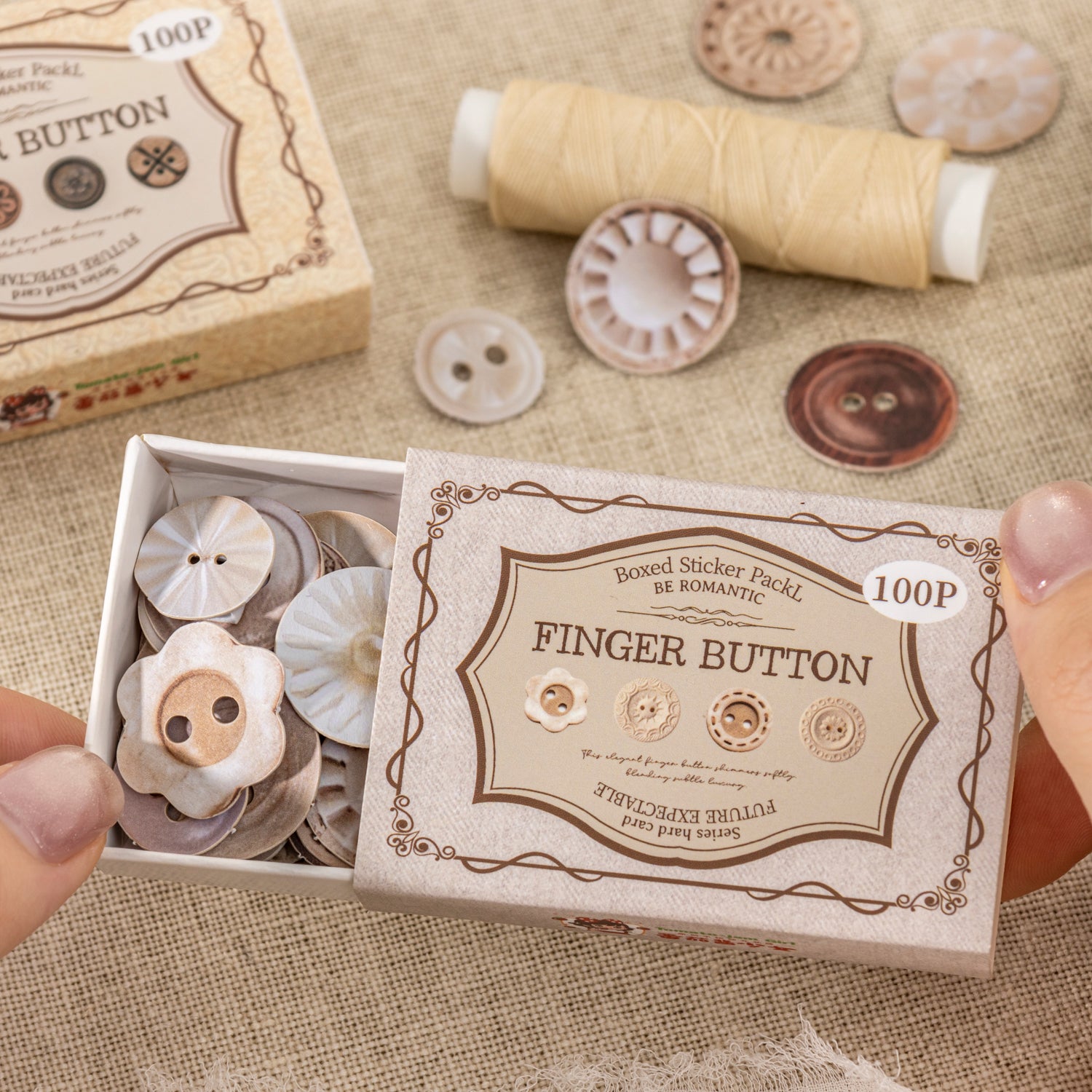 Mini button sticker -100Pcs each pack