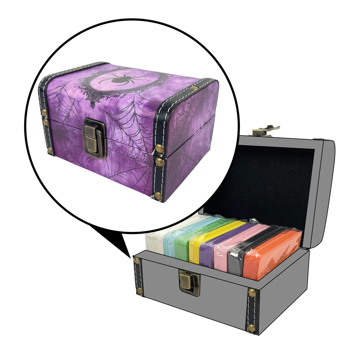 Purple spider ATC chest – view 7