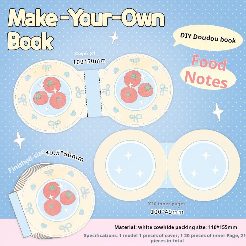 Fruits and shells Notepad Solid paper -21Pcs each pack