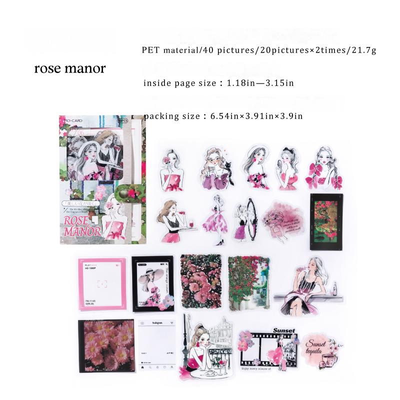 Girl PET sticker -40Pcs each pack