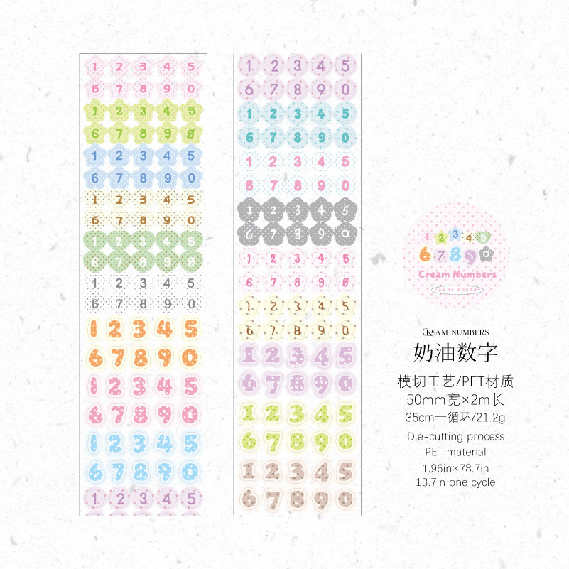 Bulk character elements Pre-cut PET Tape (5cm x 2m)
