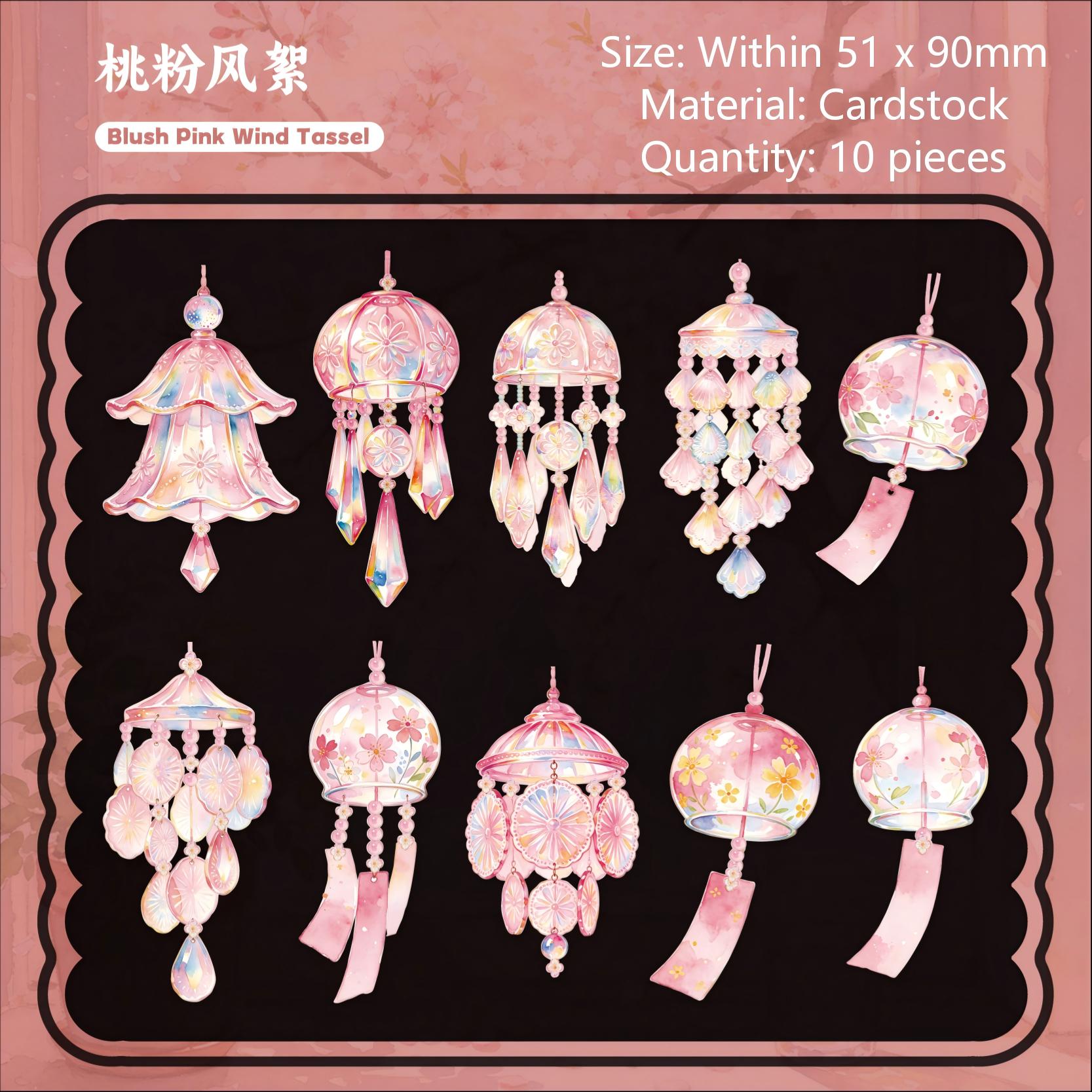Vintage Wind Chime Collection Cardstock Stickers -15Pcs each pack
