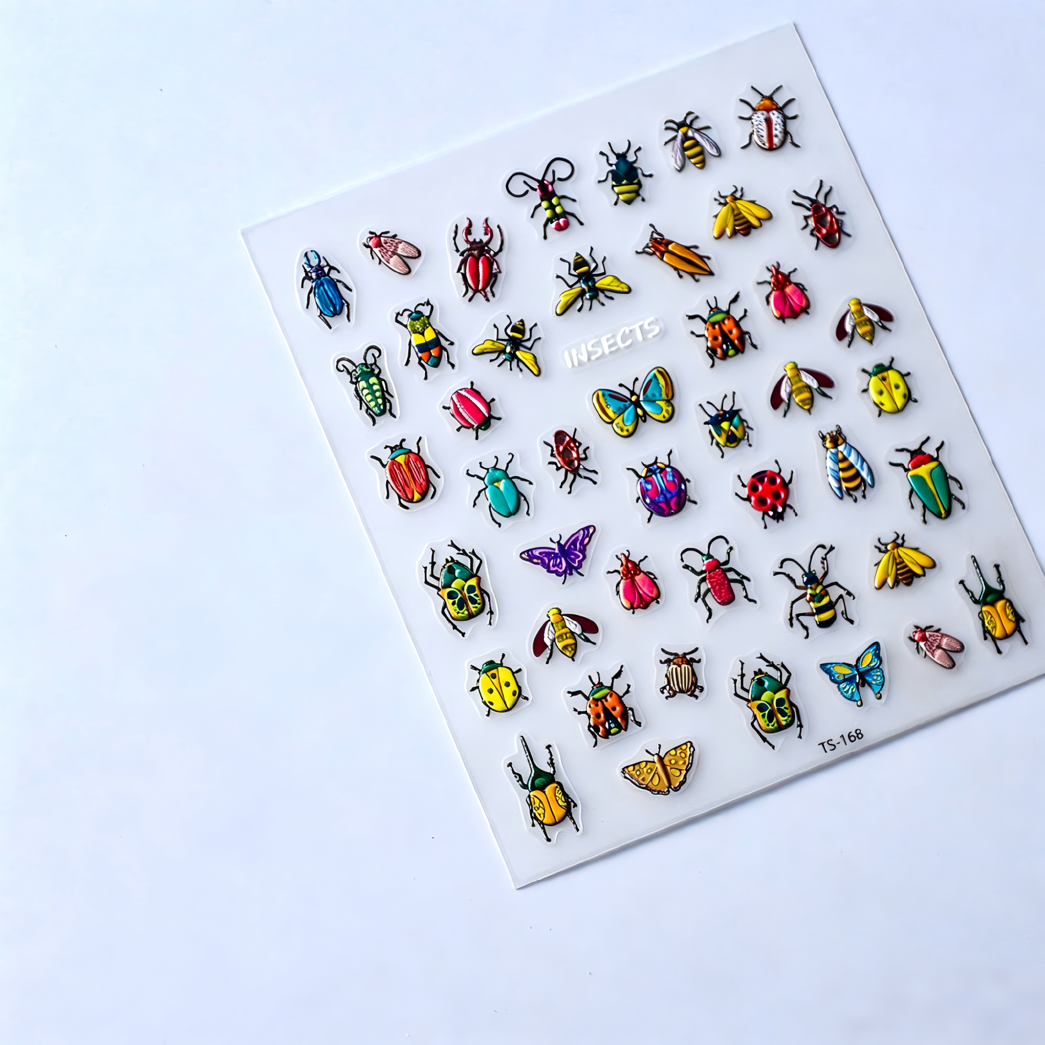 M323- Insect Pictorial Embossed Mini sticker 1 Pcs