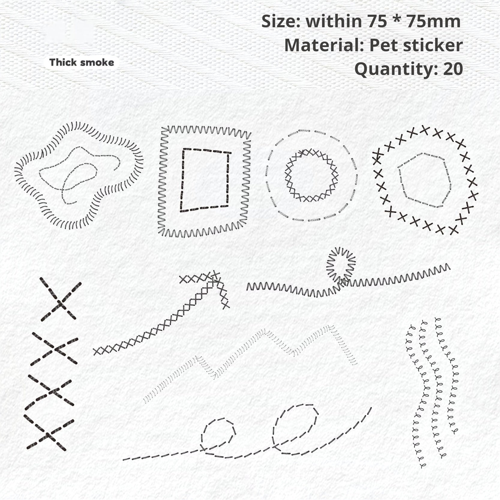 Embroidery thread PET sticker -20Pcs each pack