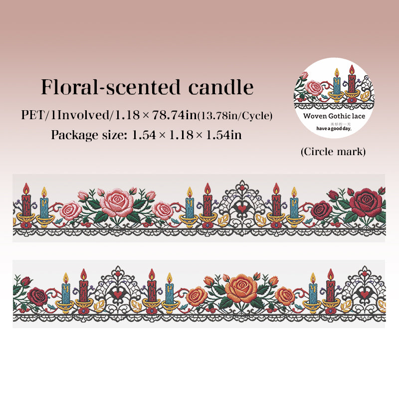 Woven Gothic Lace PET Tape (3cm x 2m)