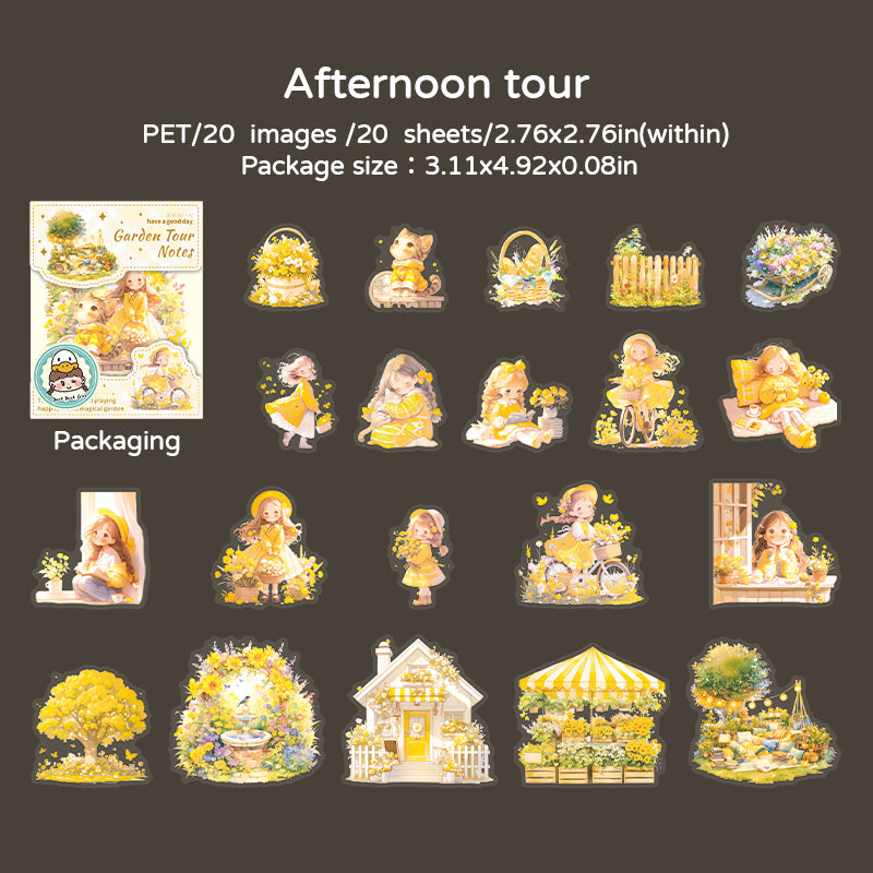 0630 Garden Tour PET sticker -20Pcs each pack