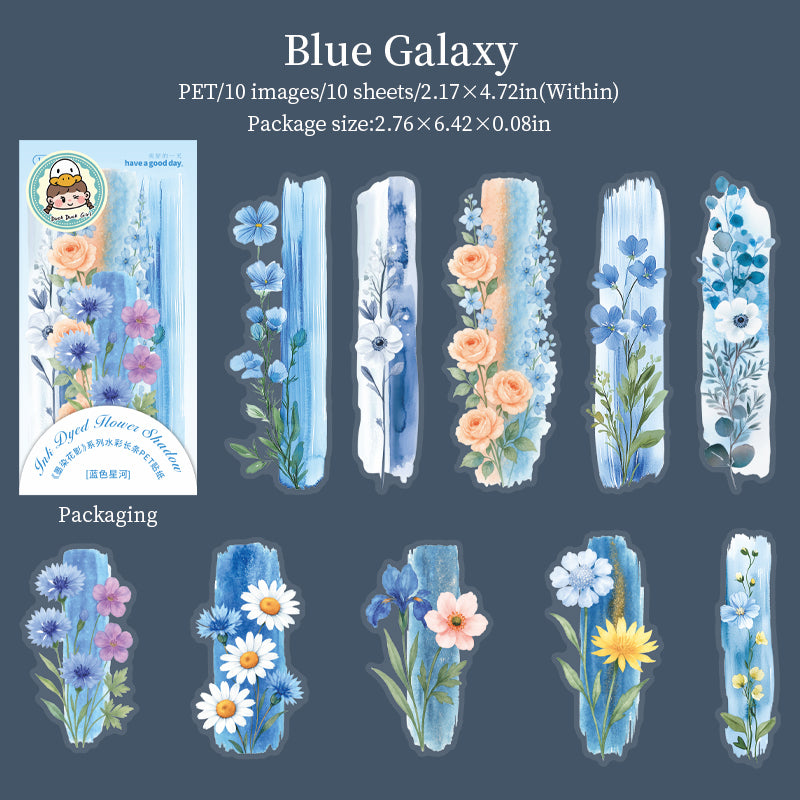 Watercolor flowers PET sticker -30Pcs each pack