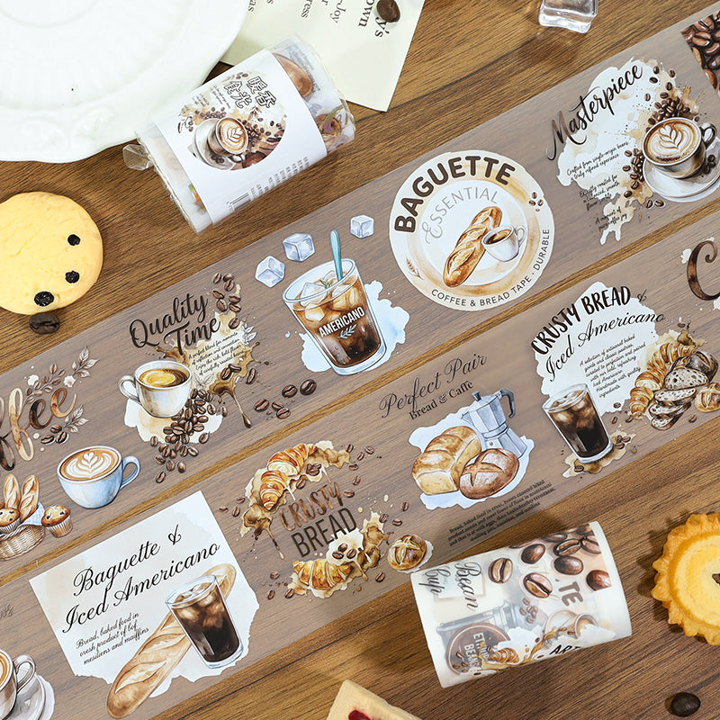 Coffee & Bread PET Tape (6cm x 2m)