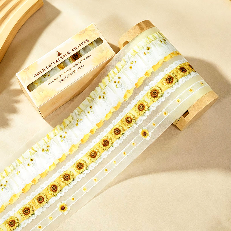 Little Sunflower with Lace PET Tape *pre-cut (41/27/17mm x 2m)