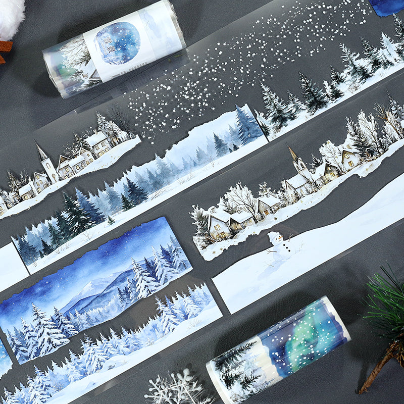 Snowy Scenery PET Tape (10cm x 2m)